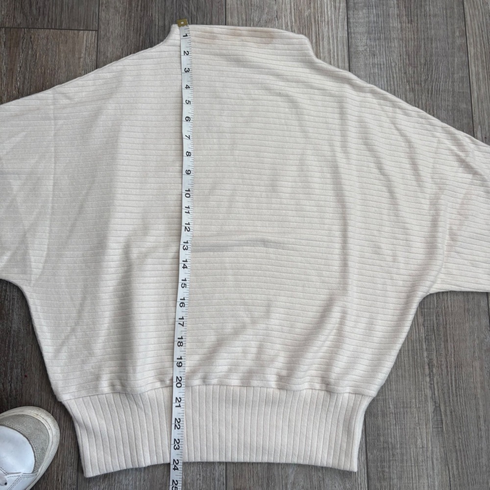 Madewell Ribbed Mockneck Dolman Top Womens‎ Medium Cream NY313 - Picture 5 of 8